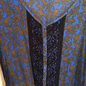 Free people blue print romper